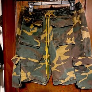 Rhude Camo Cargo Shorts